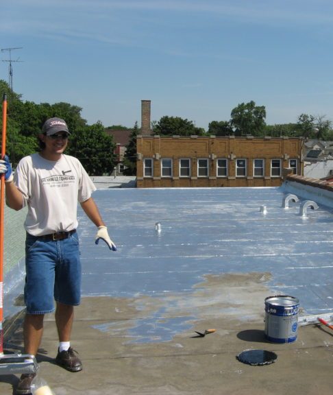 Commercial flat roof work